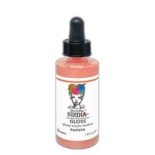 Dina Wakley Media Gloss 2oz Dropper Style-Papaya