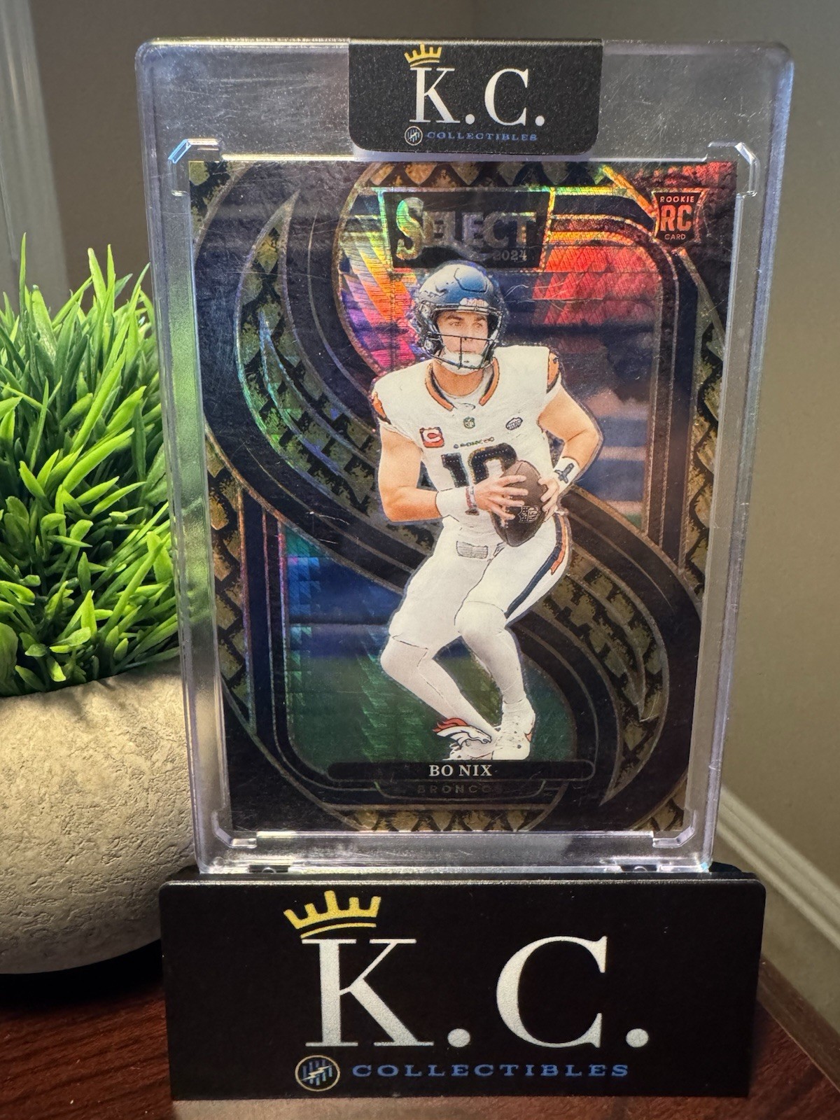 2024 Select Bo Nix Premier RC Gold Dragon Scale Prizm Rookie #/10 Broncos