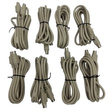 Lot of 8 PS/2 Mini  DIN 6 Male  to  Female Keyboard/Mouse Extension Cables   Beige