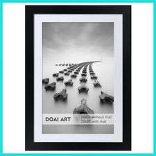 24x36 Poster Frame Black without Mat or 20x30 Picture Frame with Mat - Polish...