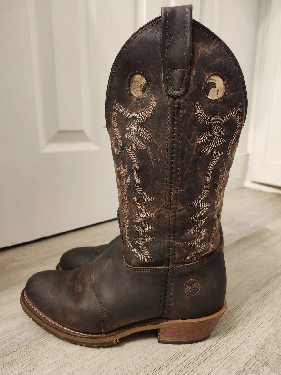 DOUBLE-H men’s Buckaroos 1560 size 8.5 D 2-tone pull-on double h buckaroo boots products for sale | eBay main image 4