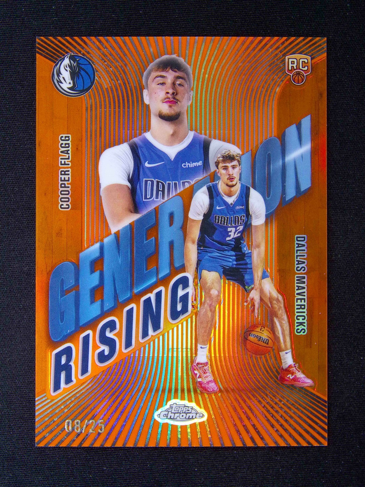 2025-26 Topps Chrome Cooper Flagg #1 RC Generation Rising Orange Refractor /25