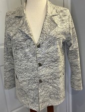 Vintage Y2K Mack  Mack Jacket Blazer Women XS White Black Scribble Line Artsy