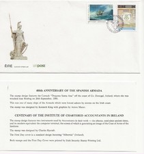 Product Image: IRELAND - 1988 "ANNIV. OF SPANISH ARMADA" - 1 FIRST DAY COVER W/INSERT