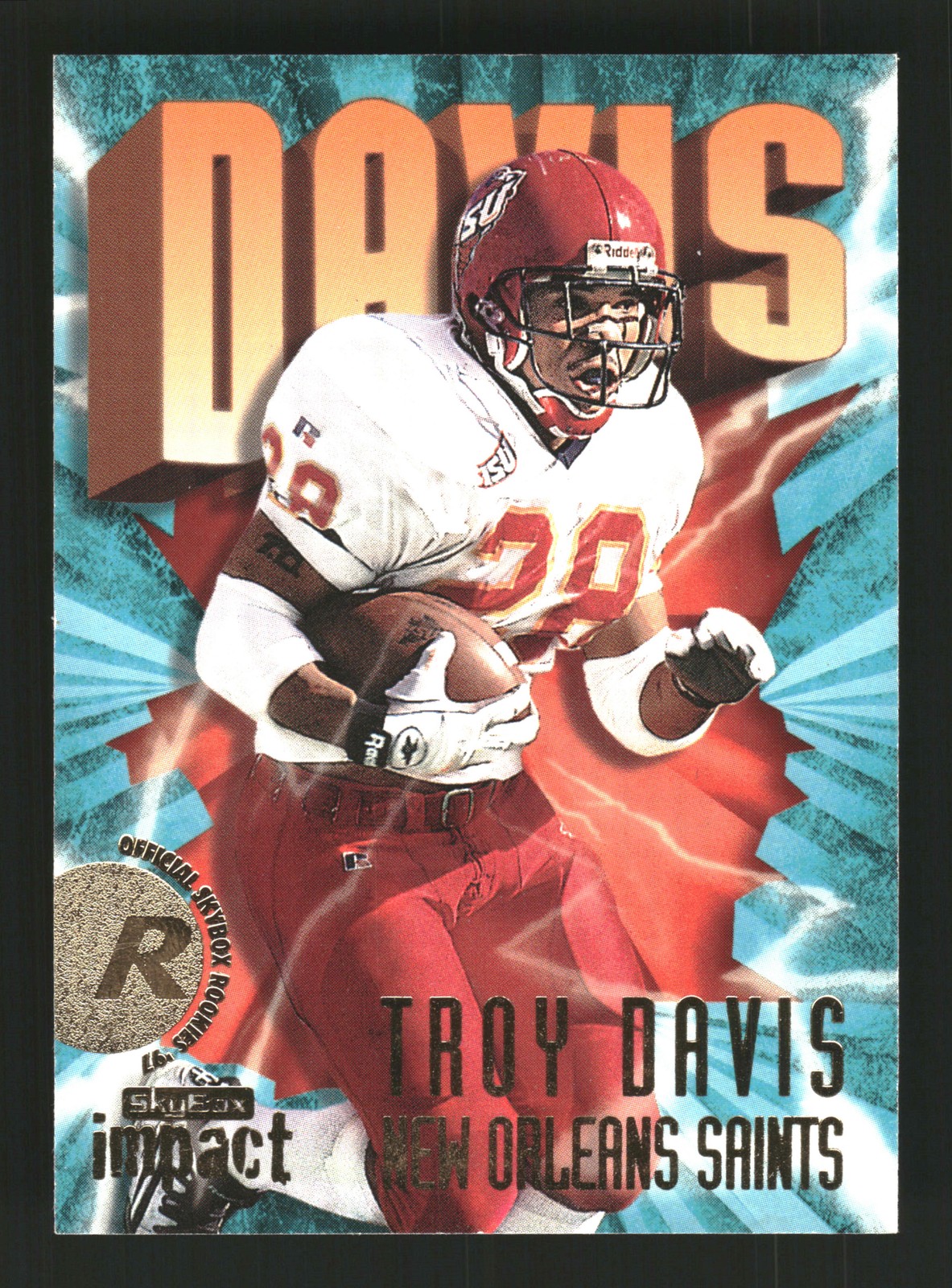 Troy Davis 1997 SkyBox Impact #217 New Orleans Saints
