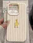 Duck pink white stripes, IPHONE 16 ONLY. IN PACKAGING. BRAND NEW — photo 2