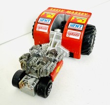 Vintage 1990 Micro Machines Tuff Trax Sassy Massey Tractor Puller Racing Red Toy