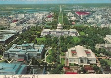 13706 Cartolina Washington (USA) Veduta Aerea Campidoglio e Monumenti NV