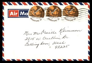 Mayfairstamps Singapore 1978 to Bellingham WA Map Submarine Cable Network Cover
