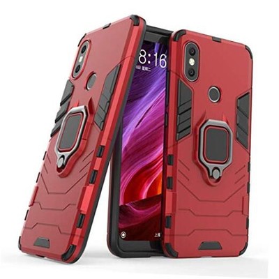 Compatible with Xiaomi Mi A2 Case, Metal Ring Grip Kickstand Shockproof Hard 