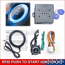 Rfid Push Engine Start Button Kit Keyless Upgrade Key Start Push Start Car 12v