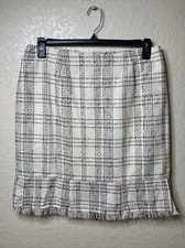Worthington Plaid Skirt Womens Size 12 Career Pleated Front Clueless 90s