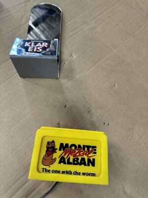 bar liquor display pos  KLAR EIS mirror MONTE MEZCAL ALBAN light up Lot Bundle
