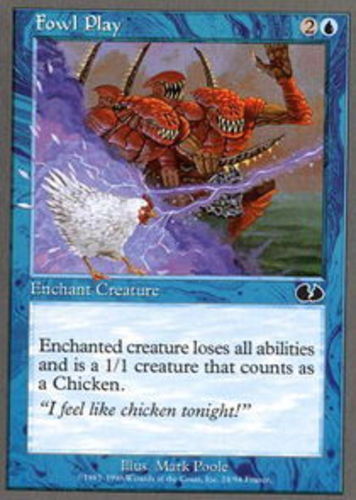 Fowl Play ~ Near Mint Unglued UltimateMTG Magic Blue Card