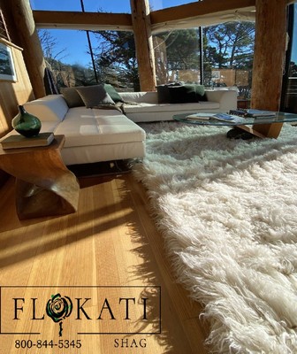 THE BEST GREEK FLOKATI RUGS MADE. LONG 4  PILE. STYLISH OFF WHITE WOOL AREA RUG