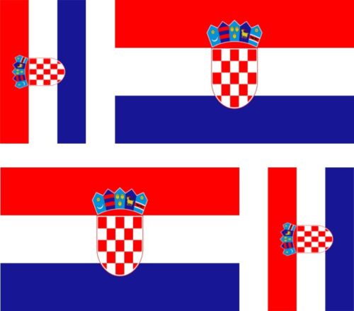 4x décalcomanies drapeau croate autocollant vélo voiture vinyle casque - Photo 1/1