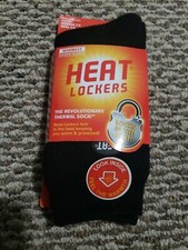 Heat Lockers Socks Black Men 4-8 Women 5-9 for Shoes Warmest Max Thickness NEW