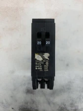 Square D HOM2020 HOMT2020 20 Amp 1-Pole 120V Circuit Breaker W# Chipped