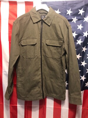 Mens Brown Original Use (Target) Long Sleeve 2 Pocket Collared Jacket Size S