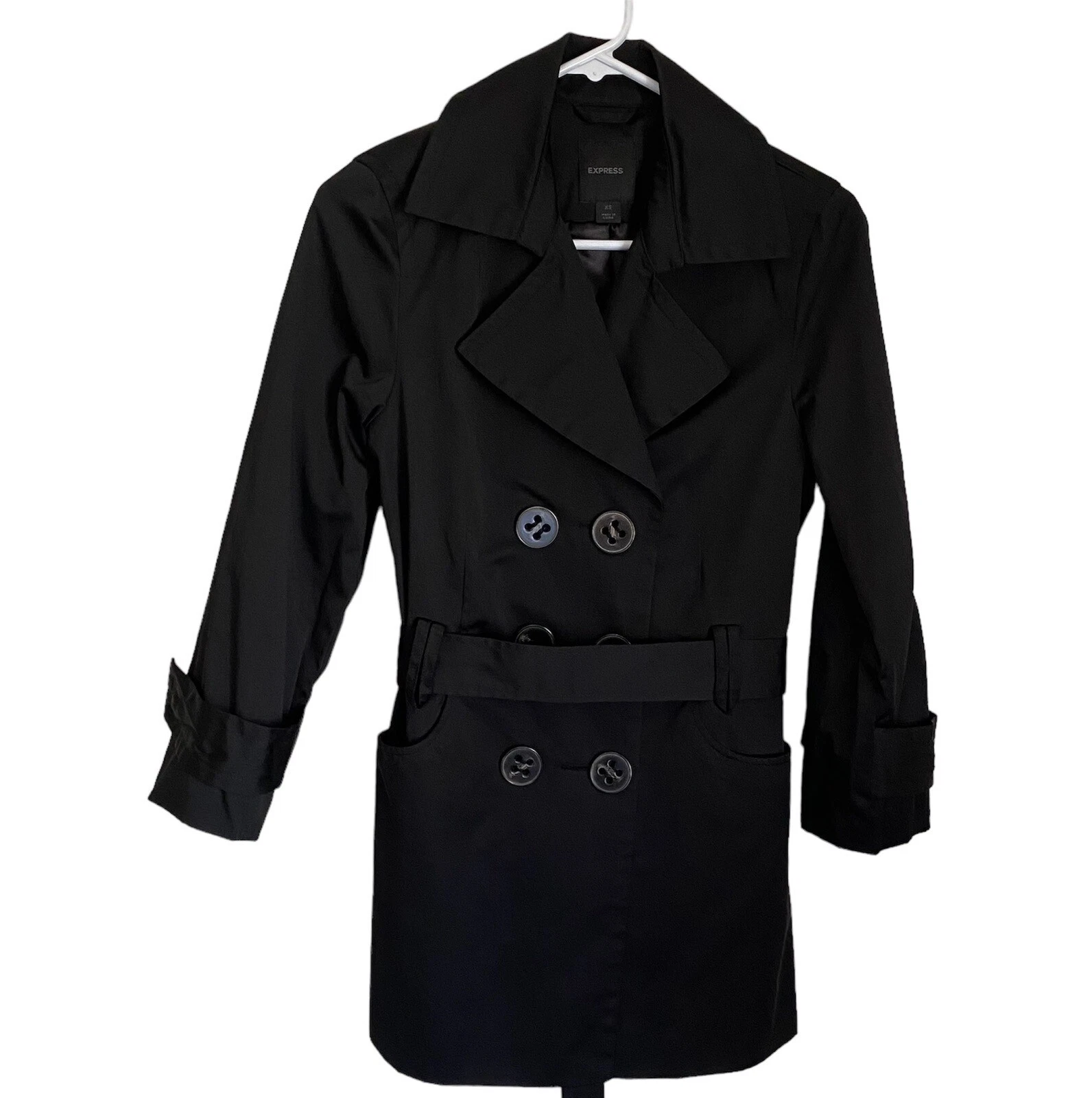 VETEMENTS Giacca cappotto Express nero pea taglia XS misto cotone