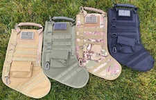 Tactical Stocking + Patch MOLLE Christmas Decoration Holiday Military Stockings