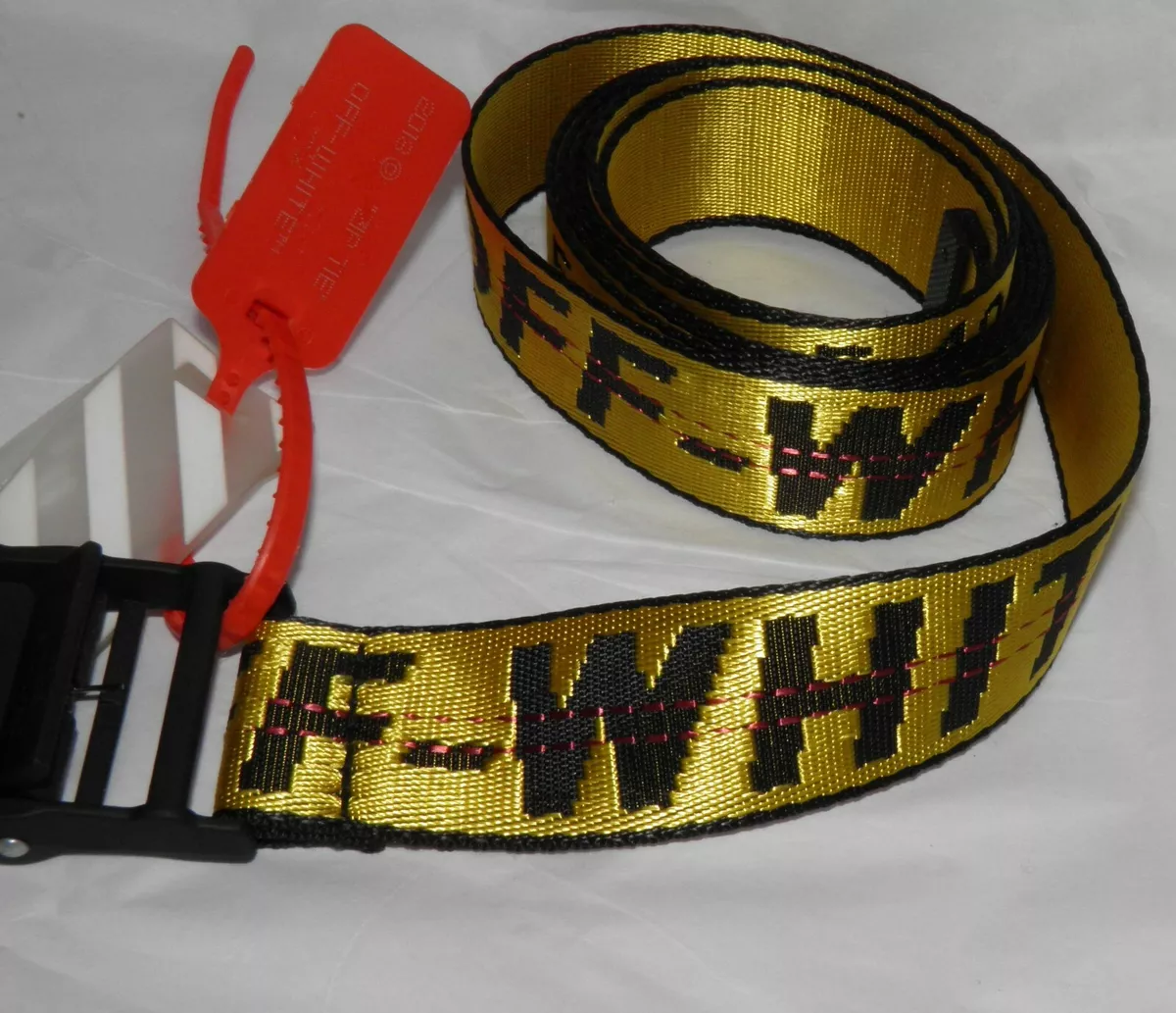 VIRGIL ABLOH OFF WHITE Industrial Belt YELLOW & BLACK BRAND NEW