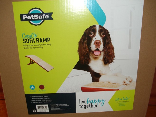 PetSafe Cozyup Sofa Ramp Holds up to 100lbs Cherry Finish