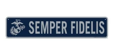 United States Marines SEMPER FIDELIS Street Aluminum Wall Man Cave Sign