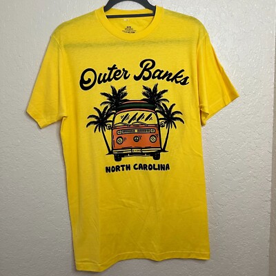 Outer Banks North Carolina Camper Yellow Palm Trees Beach Travel Size Medium New