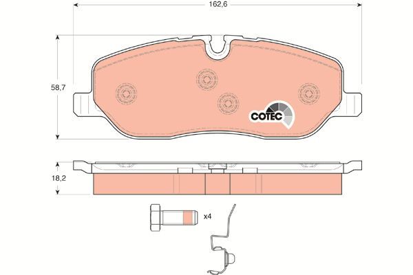 Kit pastiglie freno, freno a disco TRW GDB3171