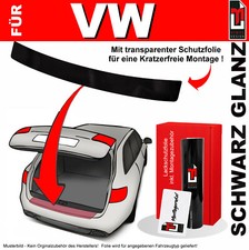 Lackschutzfolie Ladekantenschutz für VW Golf Sportsvan 2014-2020 Schwarz Glanz 