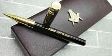 Bolígrafo MASÓNICO MASÓNICO Personalizado Lujo Revestido de Oro 24k Set de Regalo Regalos Grabados