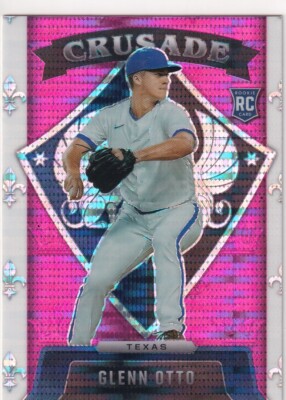 2022 CHRONICLES CRUSADE PRIZMS PINK RC GLENN OTTO TEXAS RANGERS PRIZM GE-1501