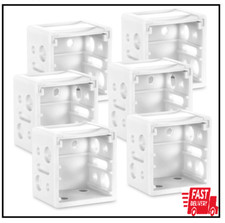 6 Pieces 1 Inch Blind Brackets White Profile Box Mounting Bracket Window Blinds