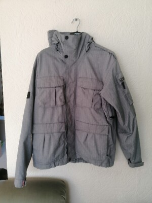 Herren grau Bonfire Snowboarding Company Oberbekleidung Snowboard Baker Jacke Medium