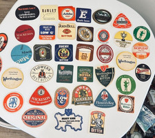 Job Lot Beer Mat Coaster Collection 65 Individuals Plus 26 Duplicates (91 Total)
