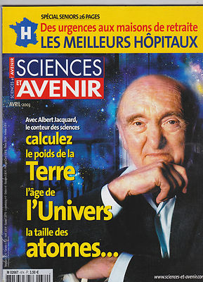 SCIENCES ET AVENIR N° 674 SPECIAL ALBERT JACQUARD