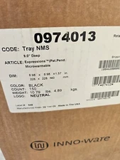 Expressions 9" deep microwarmable Black Tray 150