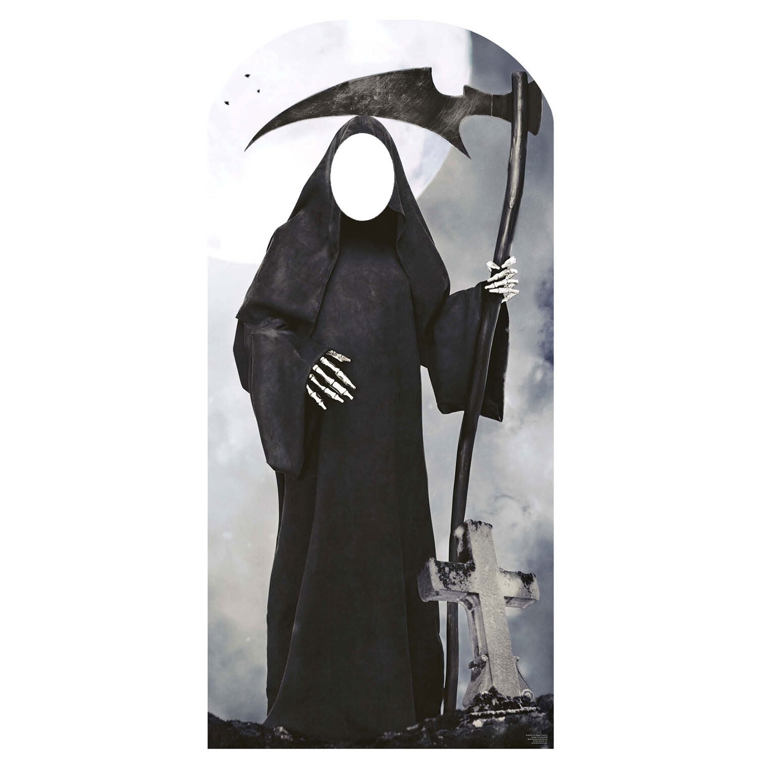 Grim Reaper Lifesize Cardboard Stand in Great for Spooky Halloween Party Photos