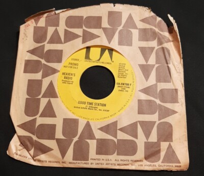 Heaven's Radio promo 45 Good Time Station 1976 United Artists UA-XW788 ex