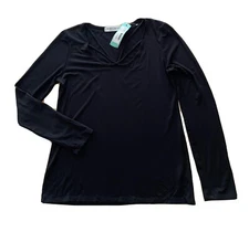 American Able Long Sleeve Knit Top Size Medium Black