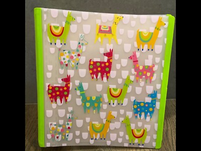 Staples Better Binder 2'' 3-Ring Binder Llamas Multicolored 540 Sheet Capacity