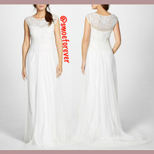 NEW $440 Adrianna Papell Beaded Peplum Wedding Gown in Ivory/White [SZ 6 ] #M59