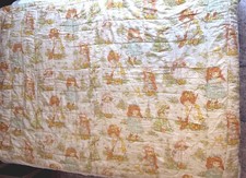 Sarah Kay coperta piumone vintage anni 70 Holly Hobbie doppia saluti americani