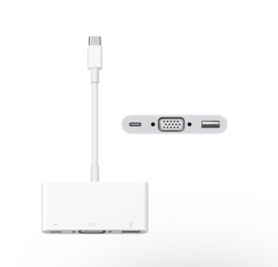 Apple USB-C to VGA Multiport Adapter for Macbook Air iPad iMac A1620 MJ1L2AM/A 