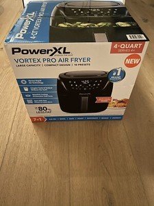 Power XL Vortex Pro Air Fryer 4QT - 7 in 1 Touch LED Panel With 10 Presets Black