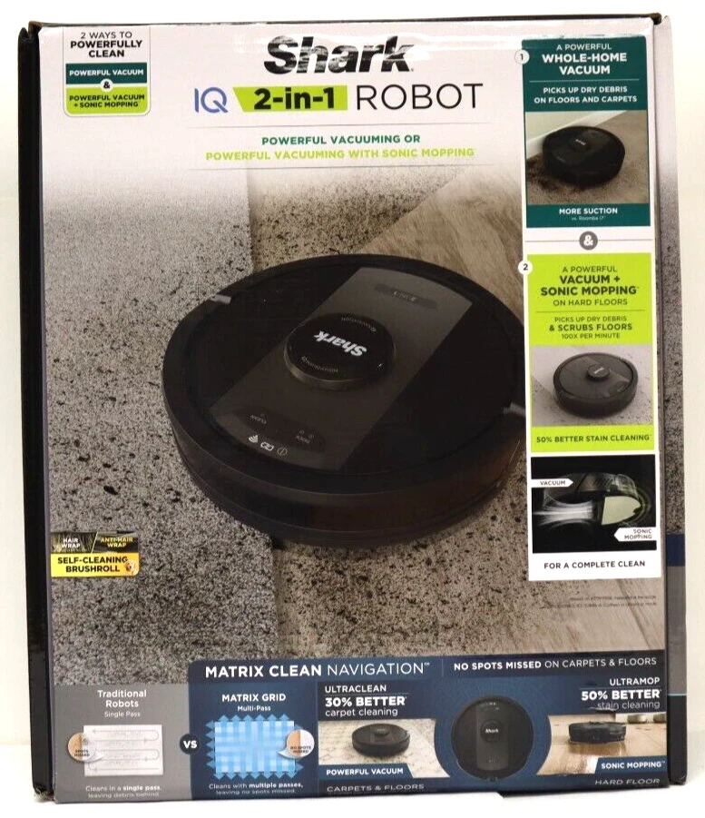 Shark IQ 2in1 Robot Vacuum Mop with Home Mapping UR2450WD 1YRWARRANTY