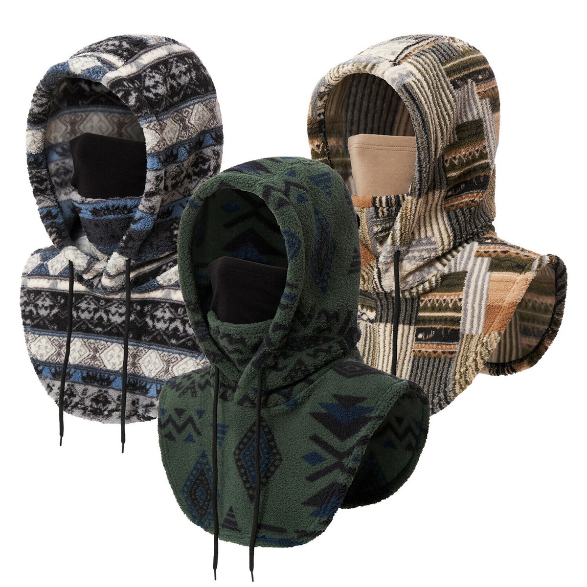 Winter Balaclava Ski Mask Set Warm Thermal Fleece Face Cover Unisex Outdoor Winter Face Mask Ski Masks Warm Knitted Balaclava for Men  main image 4