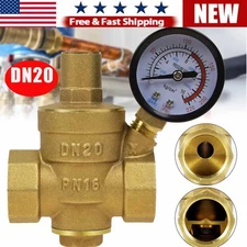 DN20 3/4'' Brass Water Pressure Regulator Reducing Valve Water Control Reducer