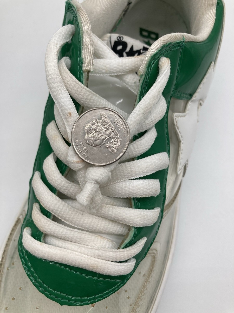 A Bathing Ape Bape Sta Low Green & Clear Men's Size 10 FS 001 Rare